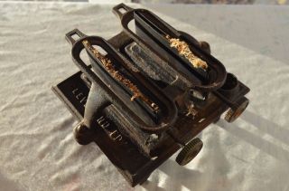 Antique Cleveland Fdy Co Dual Wick Kerosene Heater Cast Iron Model No.  00 1895 photo