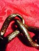 Antique Hand Forged - 39 Inch Chain W Hook - Blacksmith Made Hooks & Brackets photo 2