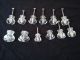 12 Vintage Antique Primitive Clear Glass Draw Pulls Knobs Drawer Pulls photo 4