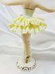 Antique Dresden Lace Ballerina En Pointe Yellow Tutu 6 