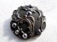 Stunning Detail Vintage Victorian Silver Steel Cut Marcasite Single Button Buttons photo 7