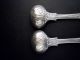 2 Antique 1845 Joseph & Albert Savory Sterling Silver Condiment Salt Spoons Sterling Silver (.925) photo 2