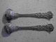 2 Antique 1845 Joseph & Albert Savory Sterling Silver Condiment Salt Spoons Sterling Silver (.925) photo 5