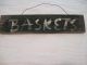 Primitive Sign - Baskets - Hand Painted Old Weathered Wood - Rustic Green Primitives photo 3