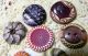 Antique Buffed Celluloid Buttons Shades Of Purple Ornate Art Deco Collectible Buttons photo 2
