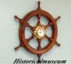 Ship Wheel Antique Replica Boat Steering Decorative Wooden Brown 18  Vintage Wheels photo 6