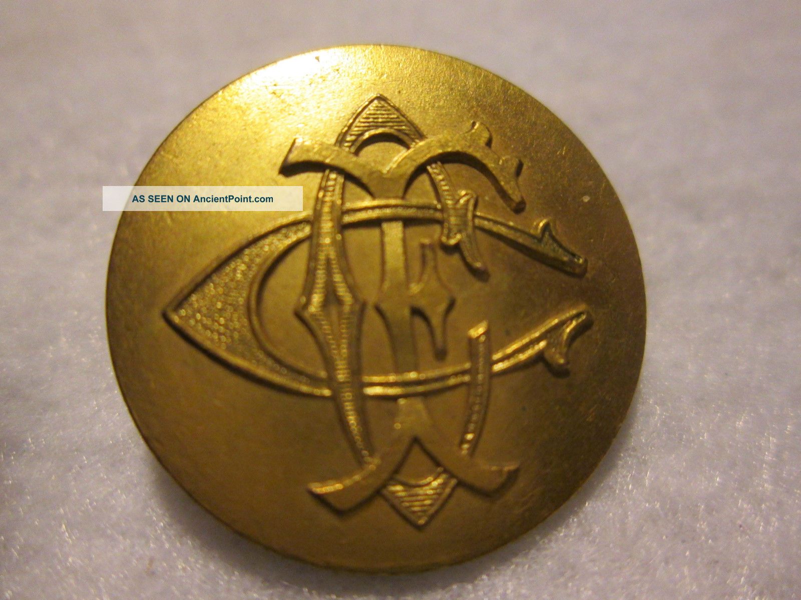 Antique Button Civil War Era 1864 - 1865 Mermod & Jaccard Jewerly Read Buttons photo