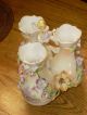 Vintage Victorian 3 Vases Multi Color V Connected As One With Angel On Top Vases photo 8