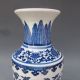 Rare Chinese Blue And White Hand - Painted Vase W Qing Dynasty Qianlong Mark Vases photo 1