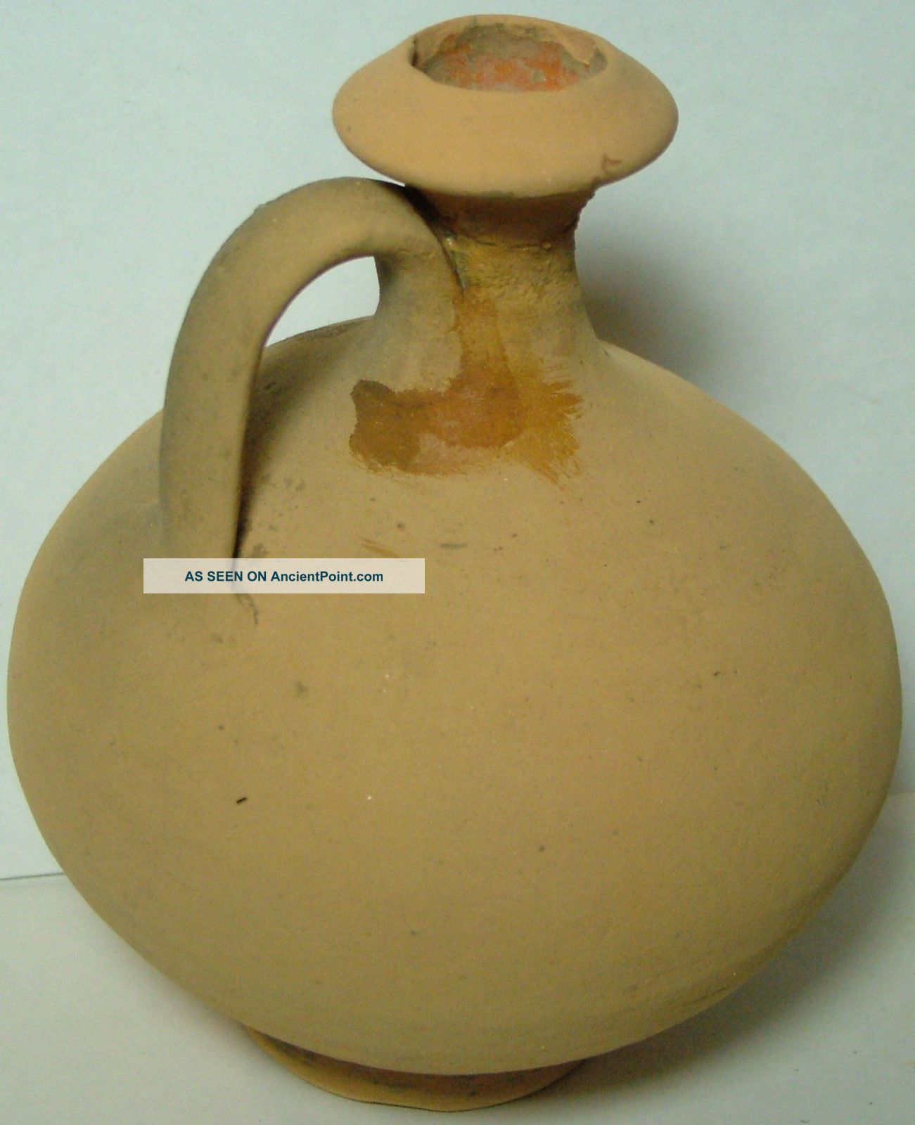 Ancient Roman Ceramic Vessel Artifact/jug/vase/pottery Kylix Guttus 3ad Roman photo