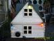 Aafa Pennsylvania Antique Folk Art Wood House Cabin Wired Xmas Lights Primitive Primitives photo 3