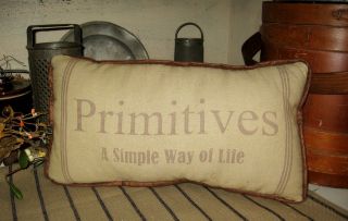 Primitive Cabin Cottage Pillow - 