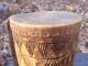 Small Unusual African? Narrow Drum Wood Tribal Hide Exotic Musical Decor Percussion photo 1