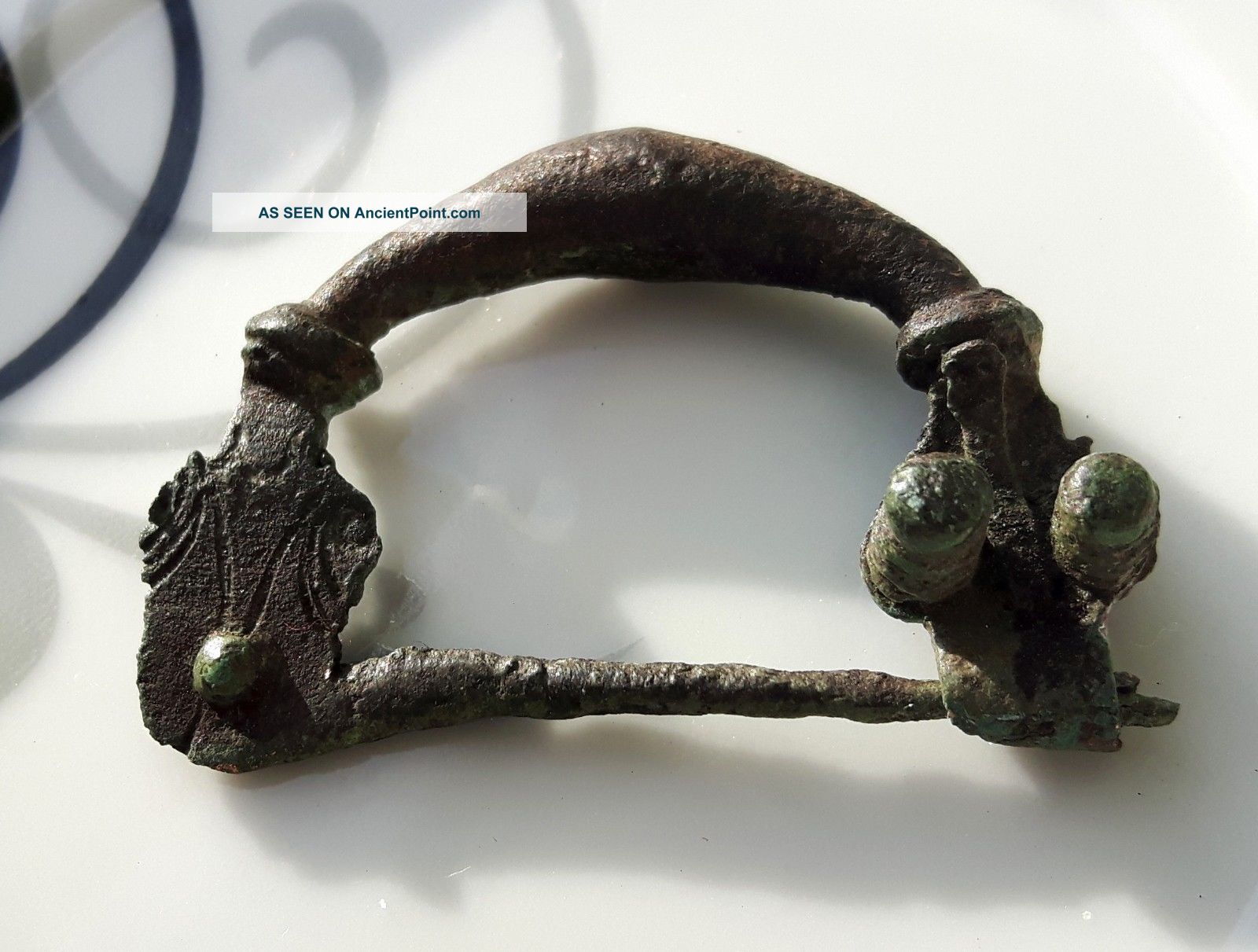 Rare Ancient Celtic Illiric Bronze Fibulae Hornet 800 Bc - 400 Bc Roman photo