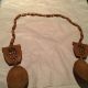 Vtg Wood Chain Norwegian Bridal / Love Spoons Hand Carved 1 Pce Of Wood 36 Carved Figures photo 9