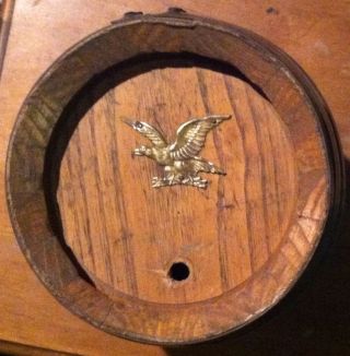 Good Looking Civil War Whisky Barrel Keg Brass Eagle Iron Banded photo