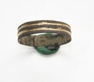 Ancient Old Medieval Bronze Ring (dcr06) photo