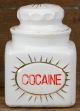 Apothecary Jar Vintage Cocaine Porcelain Narcotic Drug Pharmacy Drugstore Rare Bottles & Jars photo 1
