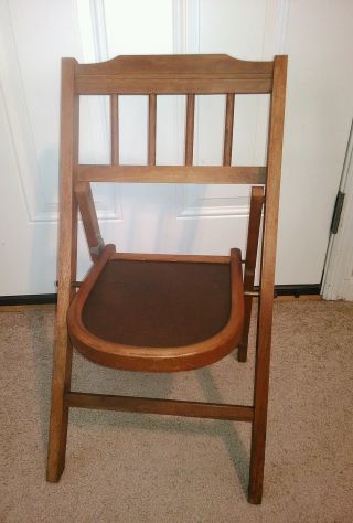 Vintage 1950 ' S Babee Tenda Child’s Wooden Folding Chair - photo