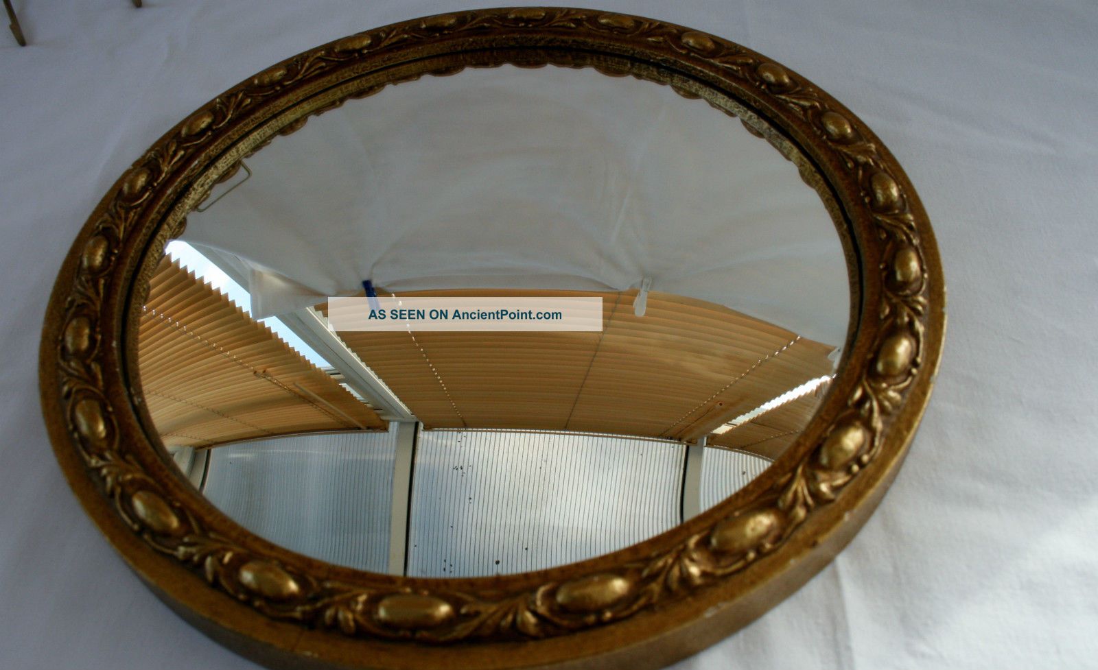 Antique Rococo Style Frame Convex Mirror 20th Century photo
