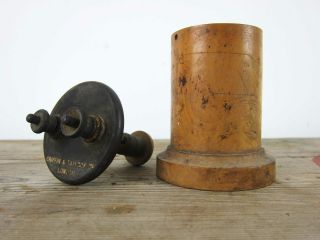 Antique Lathed Walnut/bakelite Griffin & Tatlock London 10k Ohm Resistor C.  19 photo