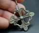 Ancient Medieval Period Silver Decorated Cross Pendant 1400 - 1500 Ad Other Antiquities photo 4