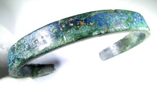 Rare Viking Bronze Bracelet - Dragon Fafnir - Very Well Preserved - Mn67 photo