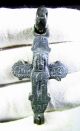 Very Rare Medieval Bronze Reliquary Cross Pendant - Enkolpion - Wearable - Ef78 Roman photo 5