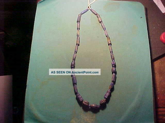 String Of Roman Lapis Lazuli Beads Circa 100 - 400 Ad Near Eastern photo