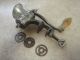 Antique Meat Grinder Hand Crank Cast Iron England 80 1f 4 Cutters Sausage Small Meat Grinders photo 1