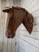 Rustic Welded Metal Life Sized Horse Head Taxidermy Cowboy Western Decor Primitives photo 1