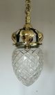 Edwardian C1910 Pineapple Cut Crystal Ceiling Light Gallery.  Rewired. Chandeliers, Fixtures, Sconces photo 1