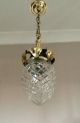 Edwardian C1910 Pineapple Cut Crystal Ceiling Light Gallery.  Rewired. Chandeliers, Fixtures, Sconces photo 4