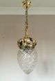 Edwardian C1910 Pineapple Cut Crystal Ceiling Light Gallery.  Rewired. Chandeliers, Fixtures, Sconces photo 5