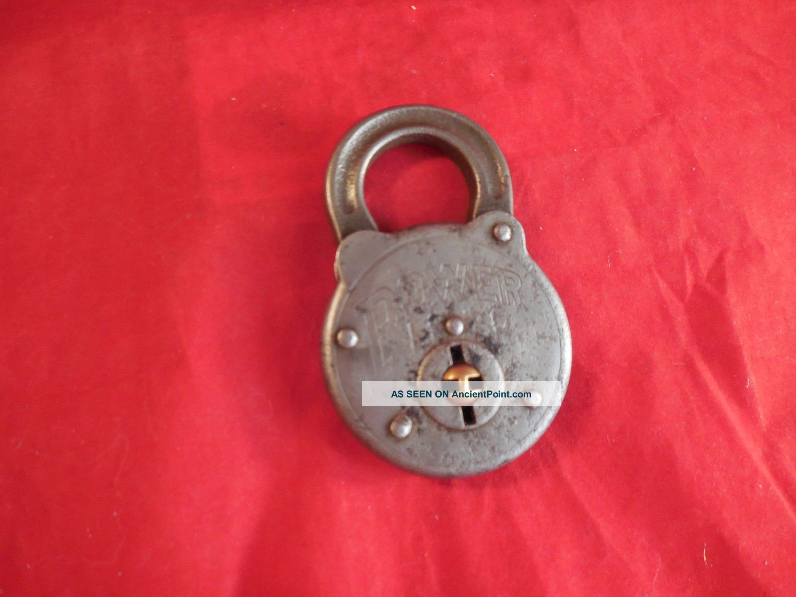 Antique Iron Power Lever Padlock Old Trunk Lock Locks & Keys photo