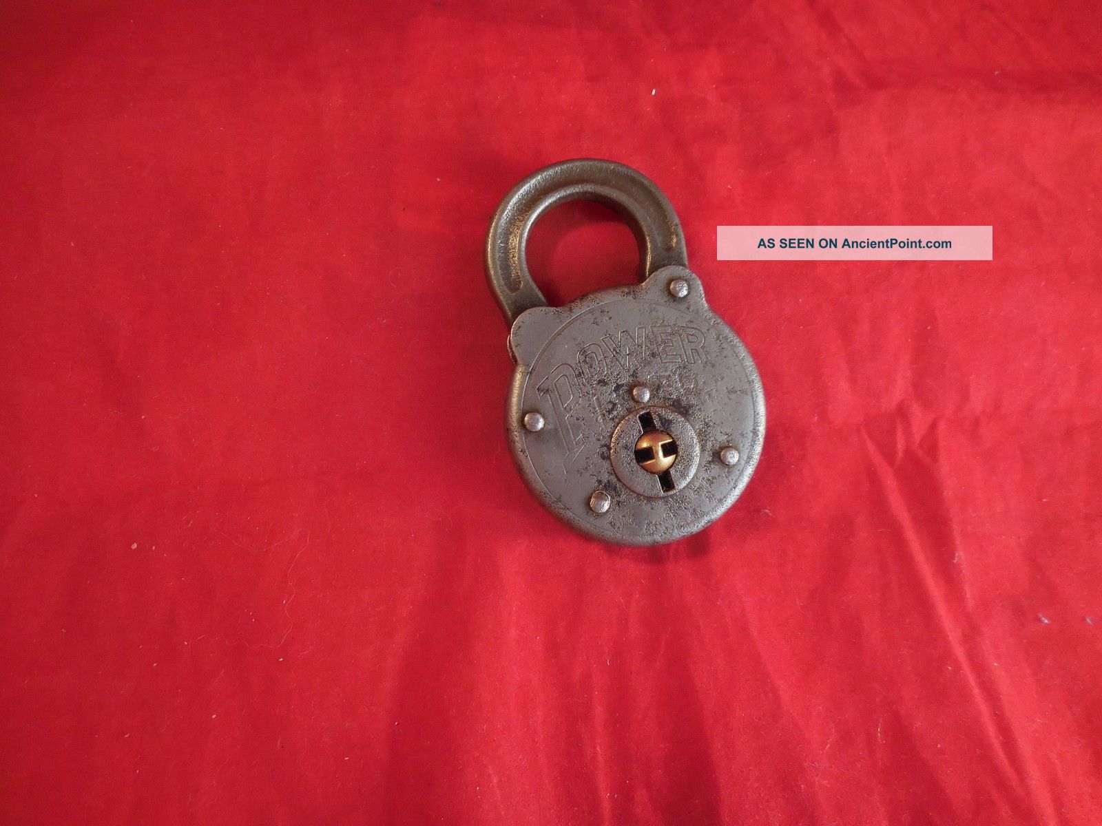 Antique Iron Power Lever Padlock Old Trunk Lock