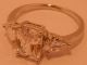 Ladies Ring Car Boot Find,  18k White Gold Gp, British photo 1