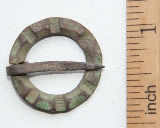 Ancient Old Ornament Bronze Fibula Brooch (dcr17) photo