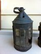 Two Tin Lanterns With Mica - American 19th Century Primitives photo 4