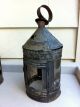 Two Tin Lanterns With Mica - American 19th Century Primitives photo 5