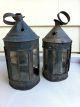 Two Tin Lanterns With Mica - American 19th Century Primitives photo 7