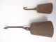 Two Antique Old Metal Iron Hanging Scale Weights Hooks Parts 4 Pound 1 Pound Lb Scales photo 3