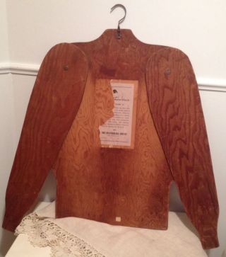 Rare Antique Vintage Wooden Sweater Block - Sweaterblock Co.  Rochelle,  N.  Y. photo