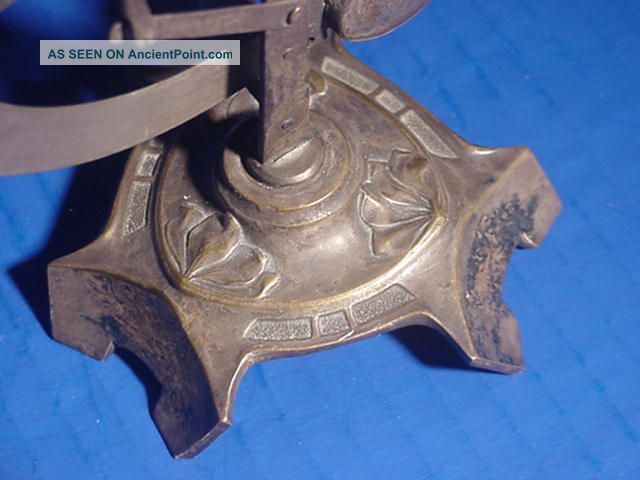 Unusual Antique Brass French Art Nouveau Egg / Gold Postal Letter Gram Scale Scales photo