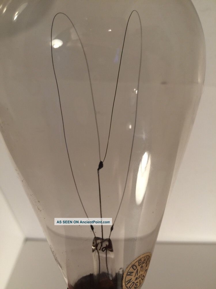 Antique Carbon Filament Edison Light Bulb 120 Watts General Electric 1900s Other Antique Science Equip photo