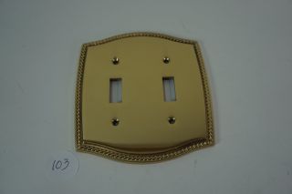 Broadway Supply Solid Brass Switch Plate Covers 2 Gang Traditional Rope Hvy 103 photo