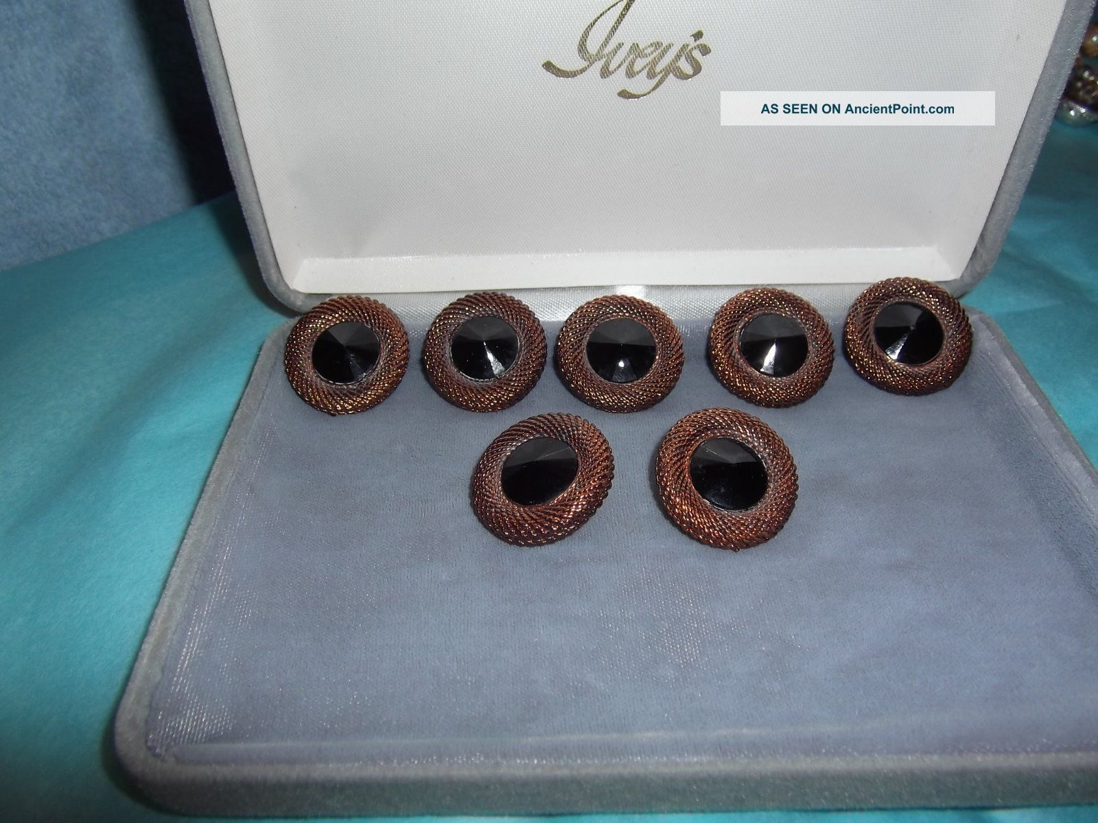 Vintage/antique Black & Bronze Buttons Buttons photo