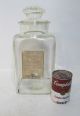 1932 Vtg Crystal Glass Pharmacy Apothecary Medicine Label Bottle Decanter Nr Yqz Bottles & Jars photo 3