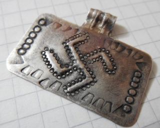 Scandinavian Viking Period Silver Pendant With Symbols 800 Ad,  Vf, photo