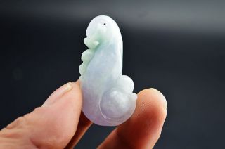 Certification Of 100 Natural Jadeite Jade Carving Pendant (a Level) Yx6705 photo